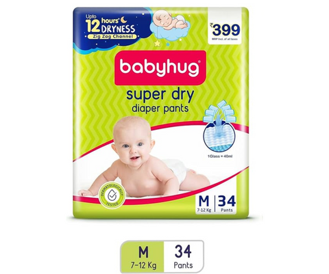 Babyhug Super Dry Diaper Pant Style Medium (34S)