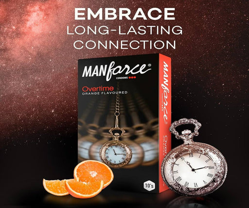 Mankind Pharma Manforce Condom Overtime Orange (10pcs) - The Med Pharma