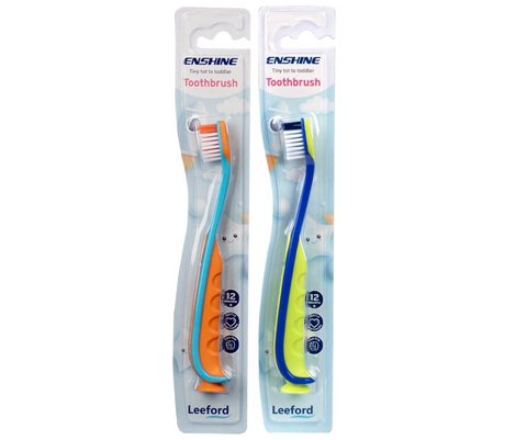 Enshine Toothbrush For 12+ Months Babies With Tongue Cleaner & Easy Grip